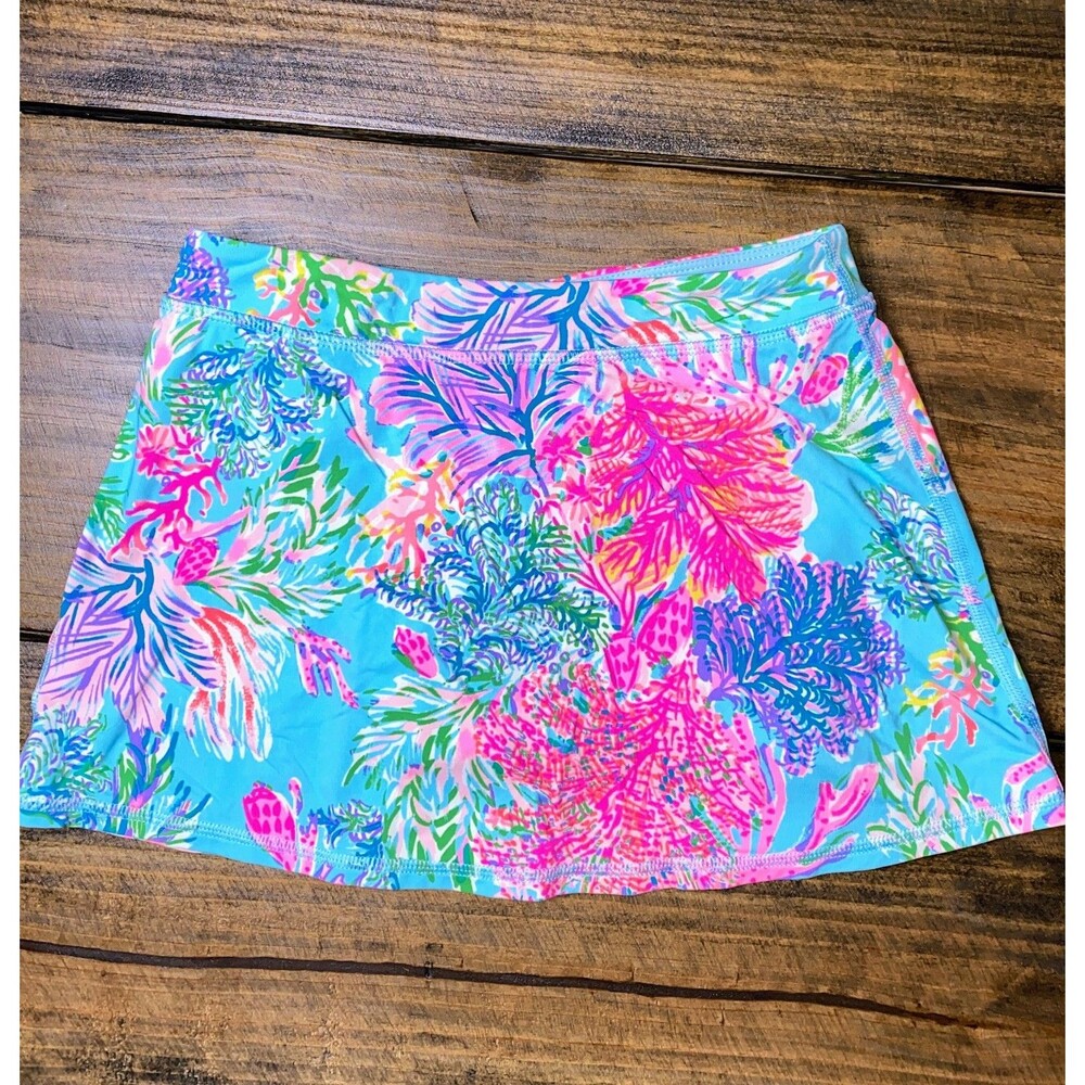 Lilly Pulitzer Girls Mini Aila Skort Cay to My Heart Luxletic Skirt L 8-10